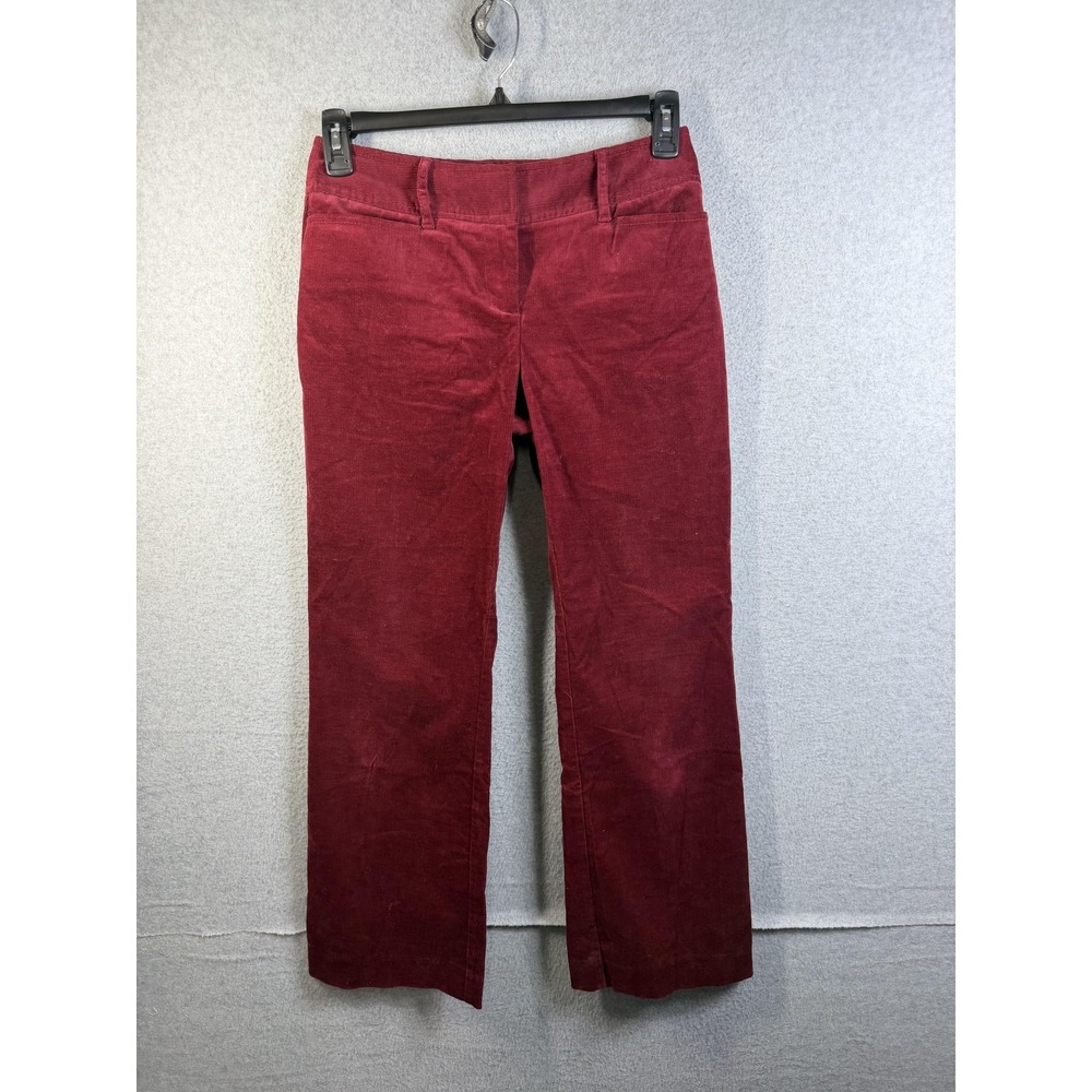 Ann Taylor LOFT Pants Womens 2P Petite Red Julie Corduroy Dress Pockets Work